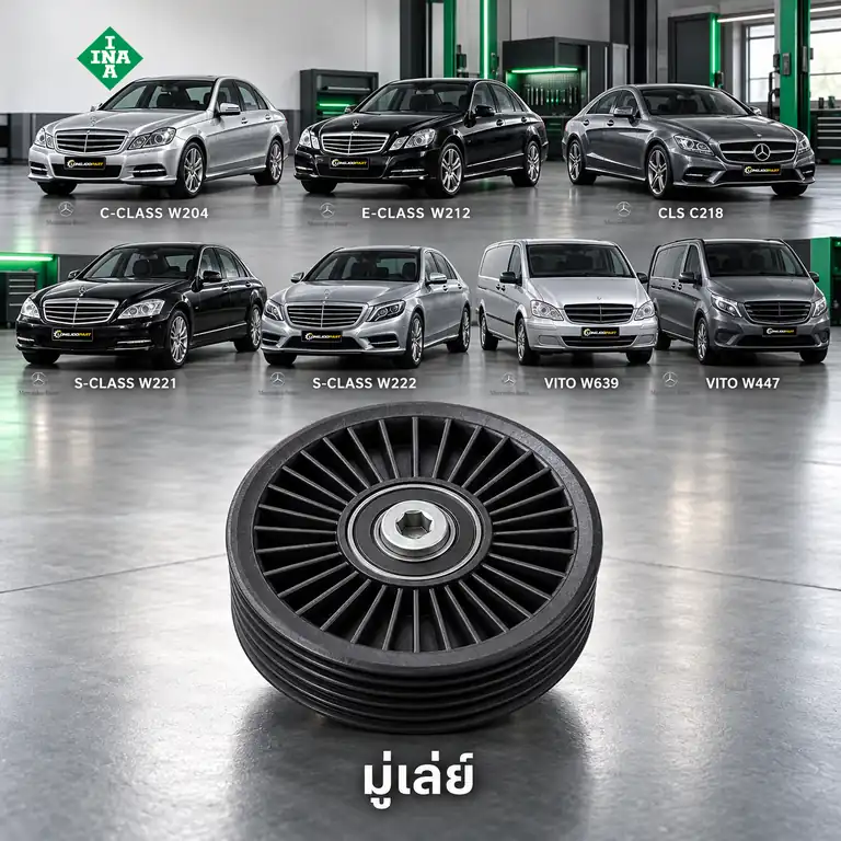 มู่เล่ย์ INA 532 0108 10 — มู่เลย์ 6ร่อง OM646 OM651 M274-8 M157 W204 W212 C218 W221-2 W639 W447