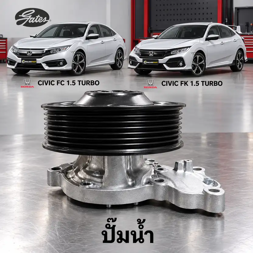 ปั๊มน้ำ GATES GWP-0391 — ปั๊มน้ำ L15B7 Civic FC/FK 1.5 Turbo ปี 2016