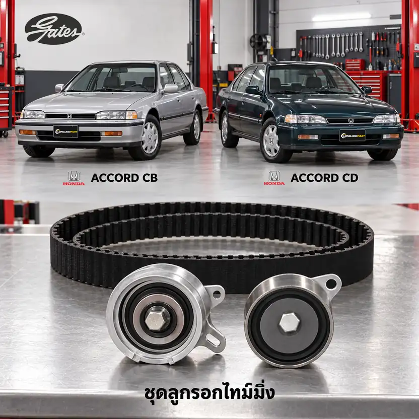 ชุดลูกรอกไทม์มิ่ง GATES TCK-187N — ชุดไทม์มิ่ง+บาลานซ์ F20B Accord 2.0 ตาเพชร ปี 1990–1994