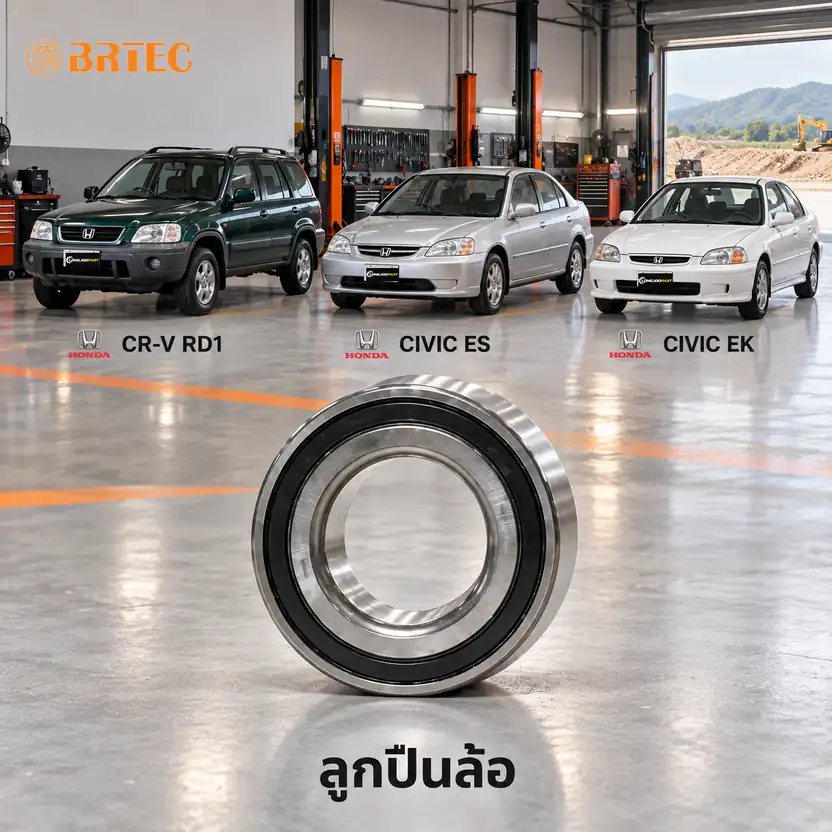 ลูกปืนล้อ BRTEC รหัส 960163 — ลูกปืนล้อหน้า CR-V G1 Y96, Civic ES EK