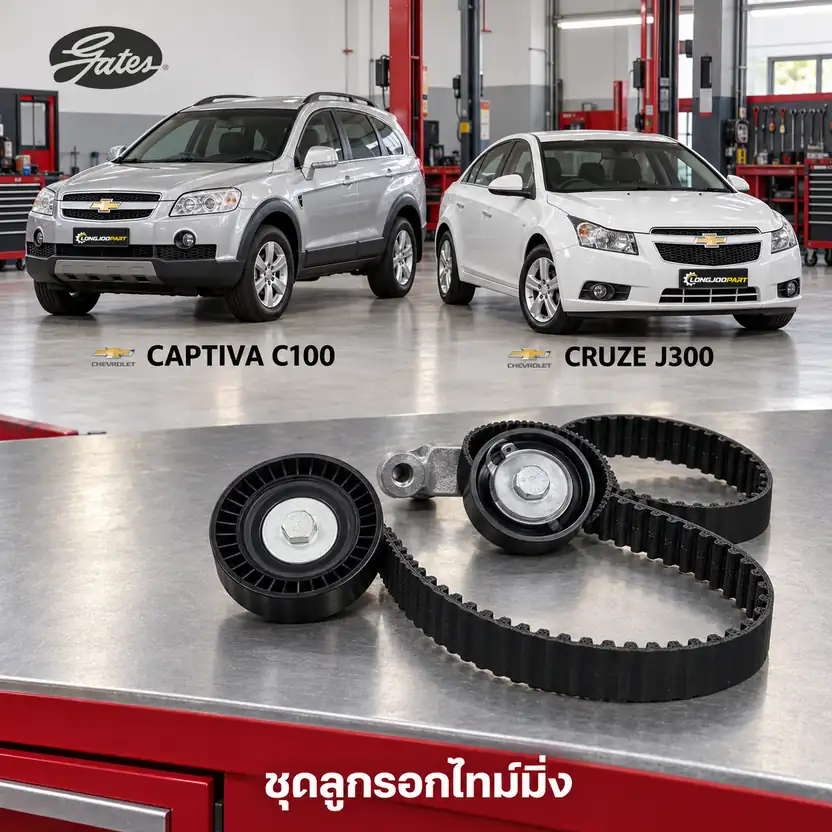 ชุดลูกรอกไทม์มิ่ง GATES K015634XS — ชุดลูกรอกไทม์มิ่ง Z20S Captiva 2.0 ปี 2007, Cruze 2.0D