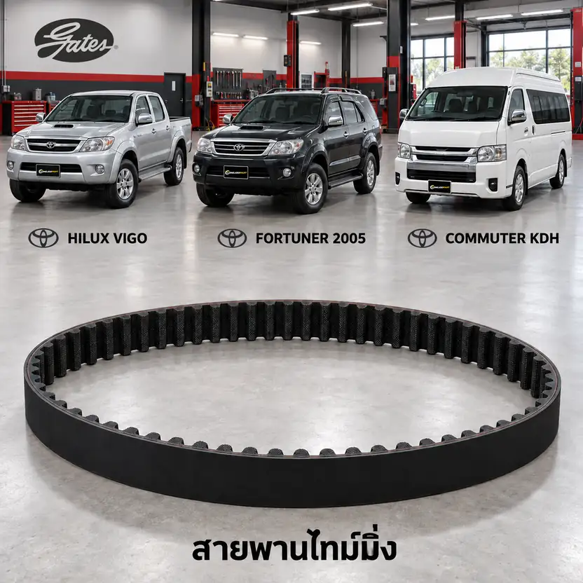 สายพานไทม์มิ่ง GATES T1511 — 1KD 2KD, Vigo KUN1-2#, Fortuner, Hiace KDH