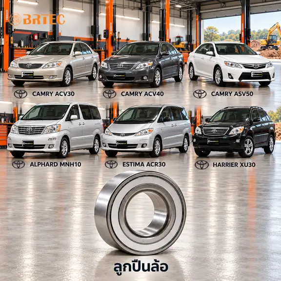 ลูกปืนล้อ BRTEC รหัส 961063 — ลูกปืนล้อหน้าCamry ACV30-40-50 รใูน 45,Alphard AH10, Estima, Harrier ACU30
