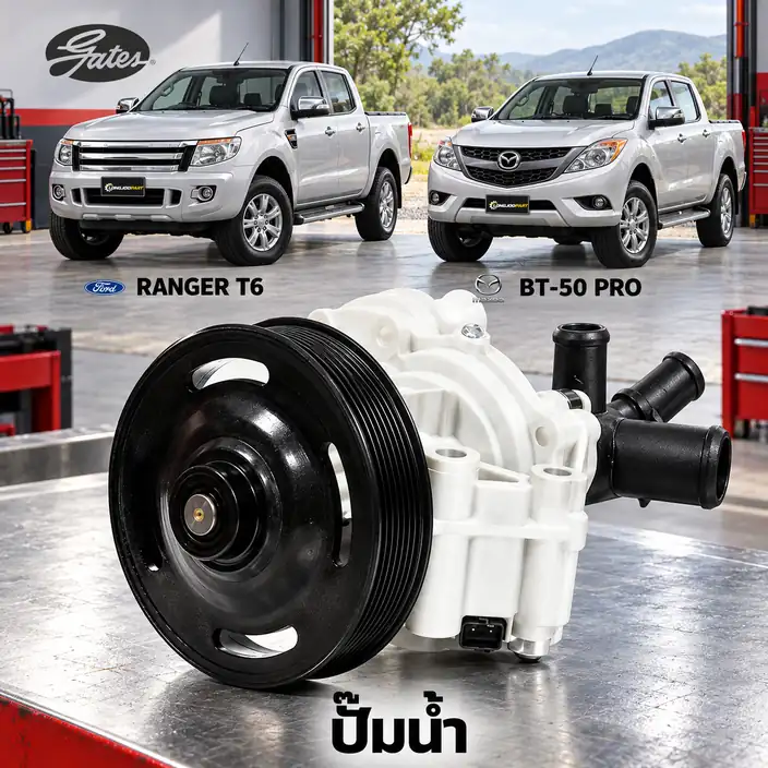 ปั๊มน้ำ GATES GWP-0274 — ปั๊มน้ำ+มู่เล่ย์ P4AT Ranger 2.2 ปี 2012, BT50 Pro