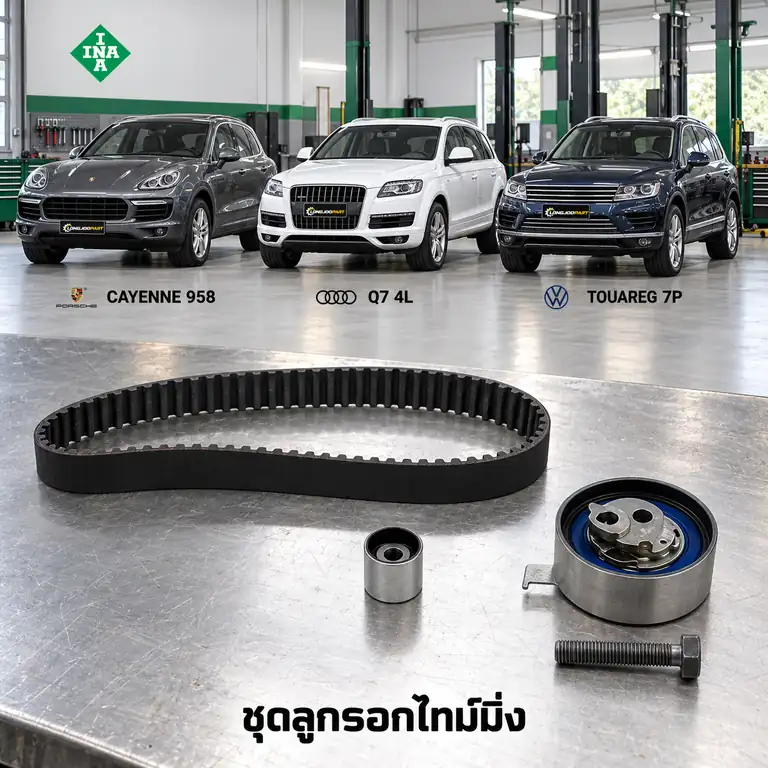 ชุดลูกรอกไทม์มิ่ง INA 530 0585 10 — ชุดลูกรอกไทม์มิ่ง Cayenne (92A), Q7 3.0TDI ปี 2006, Touareg