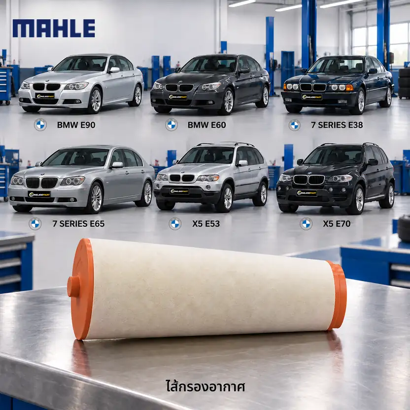 ไส้กรองอากาศ MAHLE รหัส LX 818 — M57 ดีเซล / 3 (E90) 5 (E34 E60) 7 (E38 E65) X5 (E53 E70)