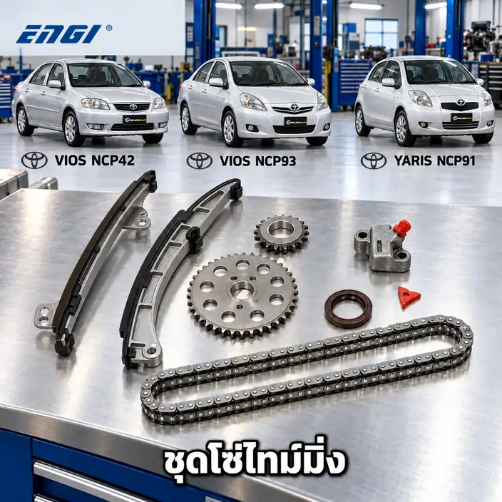 ชุดโซ่ไทม์มิ่ง ENGI ECK-TY015S — ชุดโซ่ไทม์มิ่ง+เฟือง 1NZ Vios NCP42 NCP91-93, Yaris