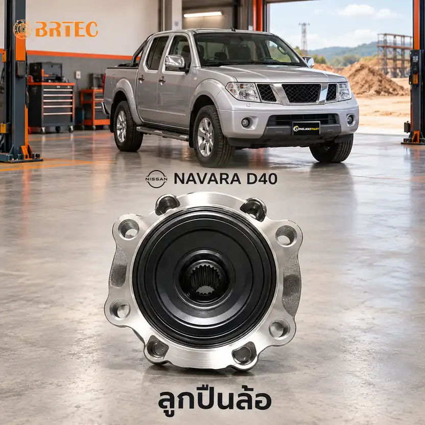 ลูกปืนล้อ BRTEC รหัส 993322 — ดมุ +ลูกปืนล้อหน้า Navara 4x2 D40 No ABS